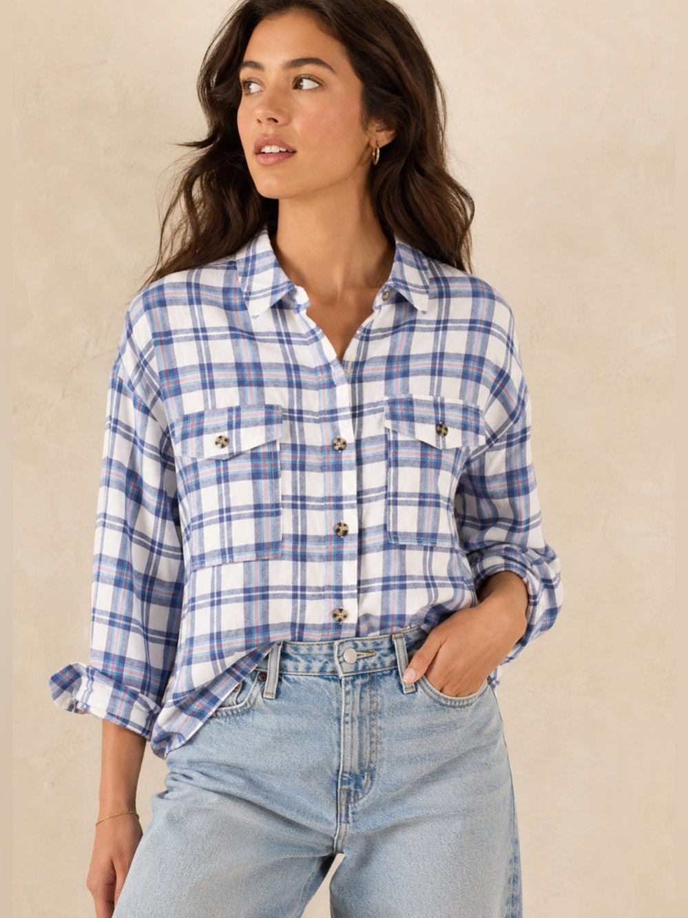 Wild Fable button Up Soft Plaid Flannel Shirt